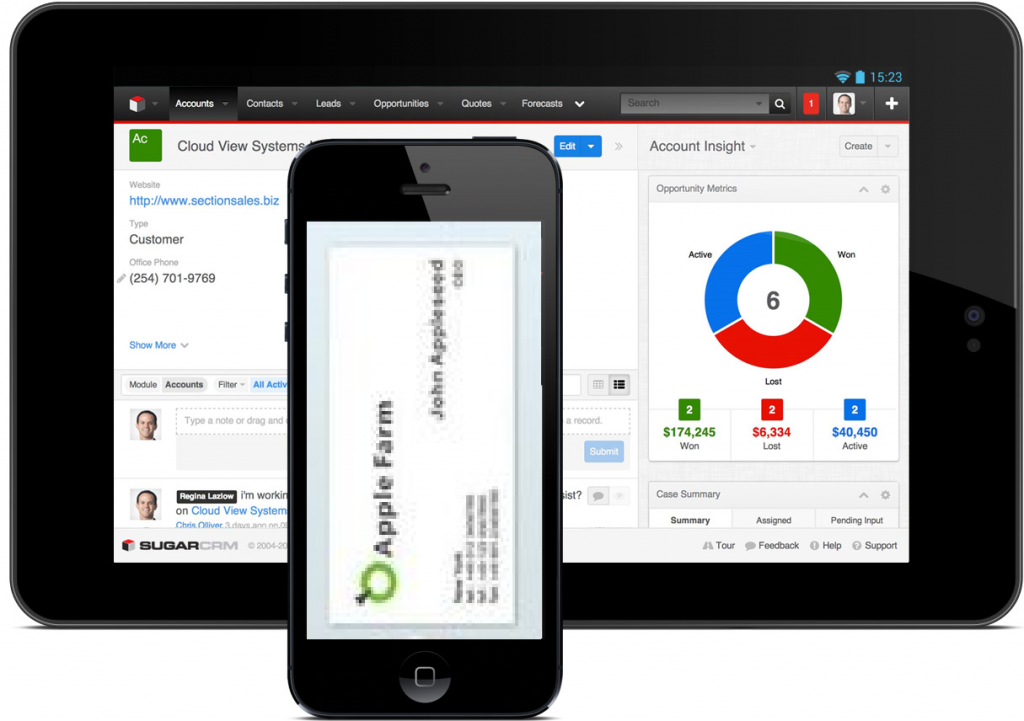 The best business card reader for most of biggest CRM MobileWorks